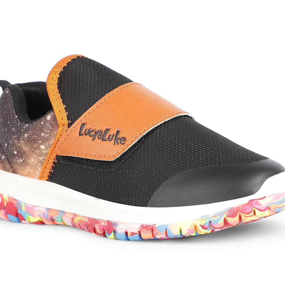 Lucy&Luke Sports Orange Non Lacing Walking Shoes For Kids JAMON-E By Liberty