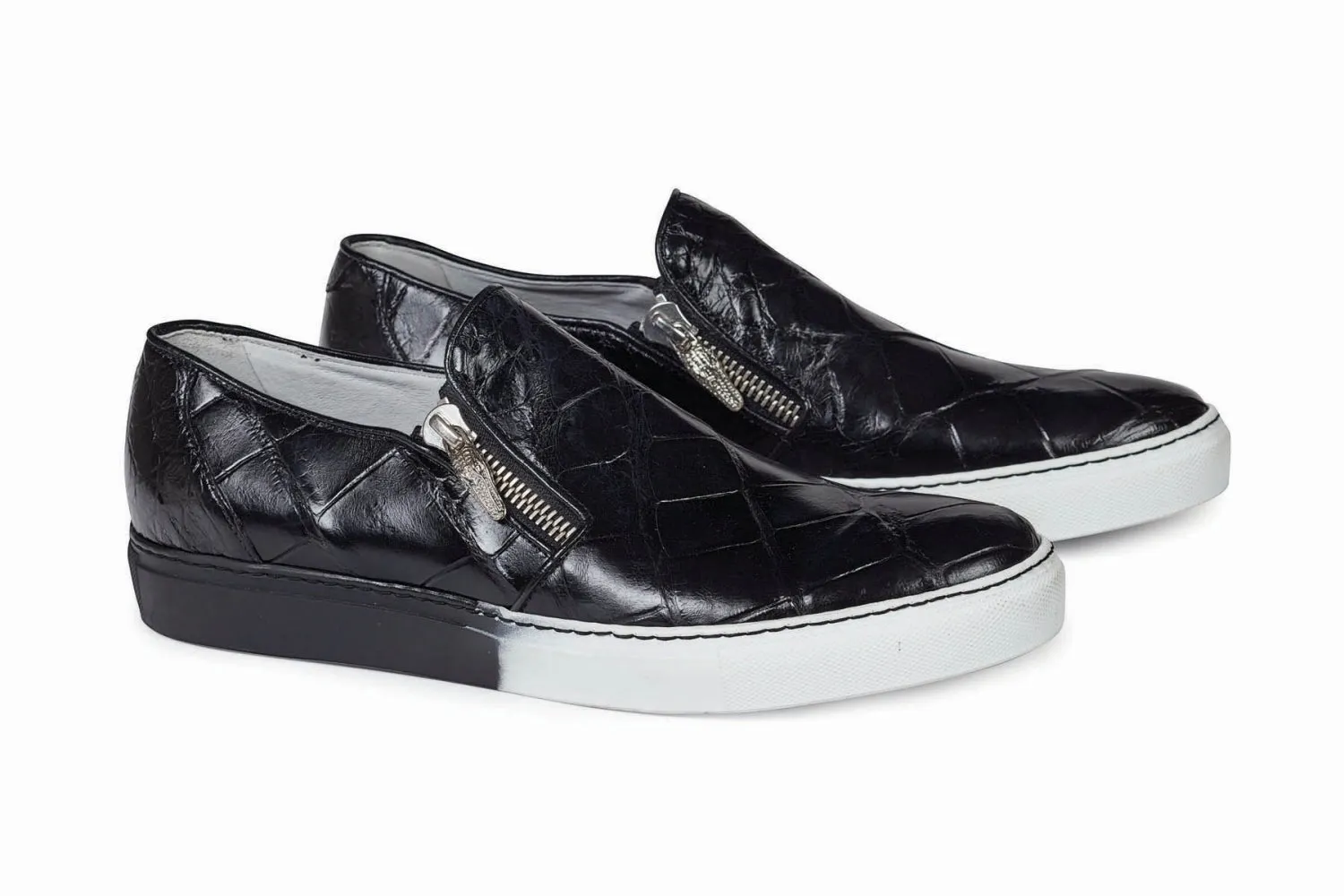 Mauri - 8508 Black Alligator Body Sneakers