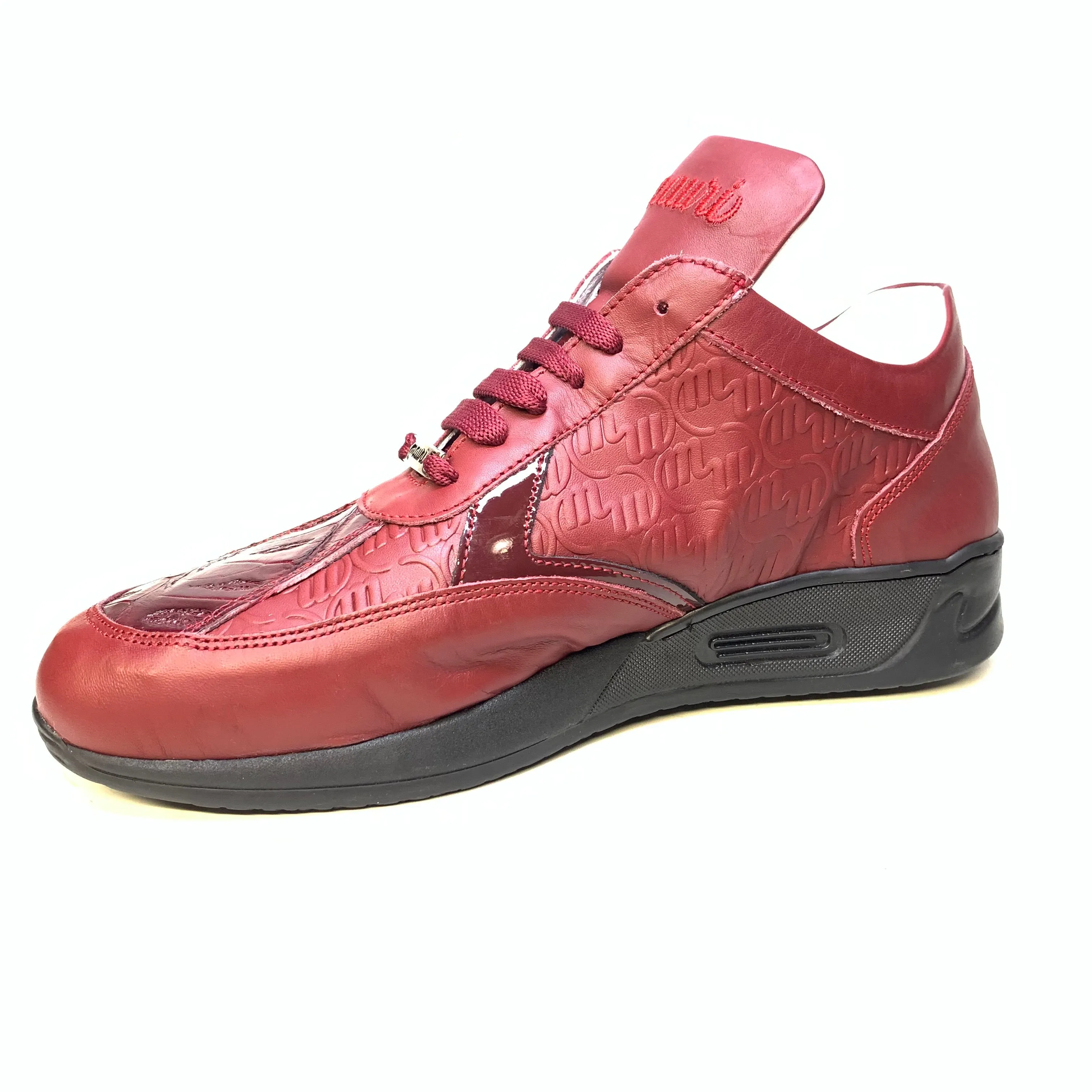 Mauri M770 Wine Burgundy Crocodile Sneakers