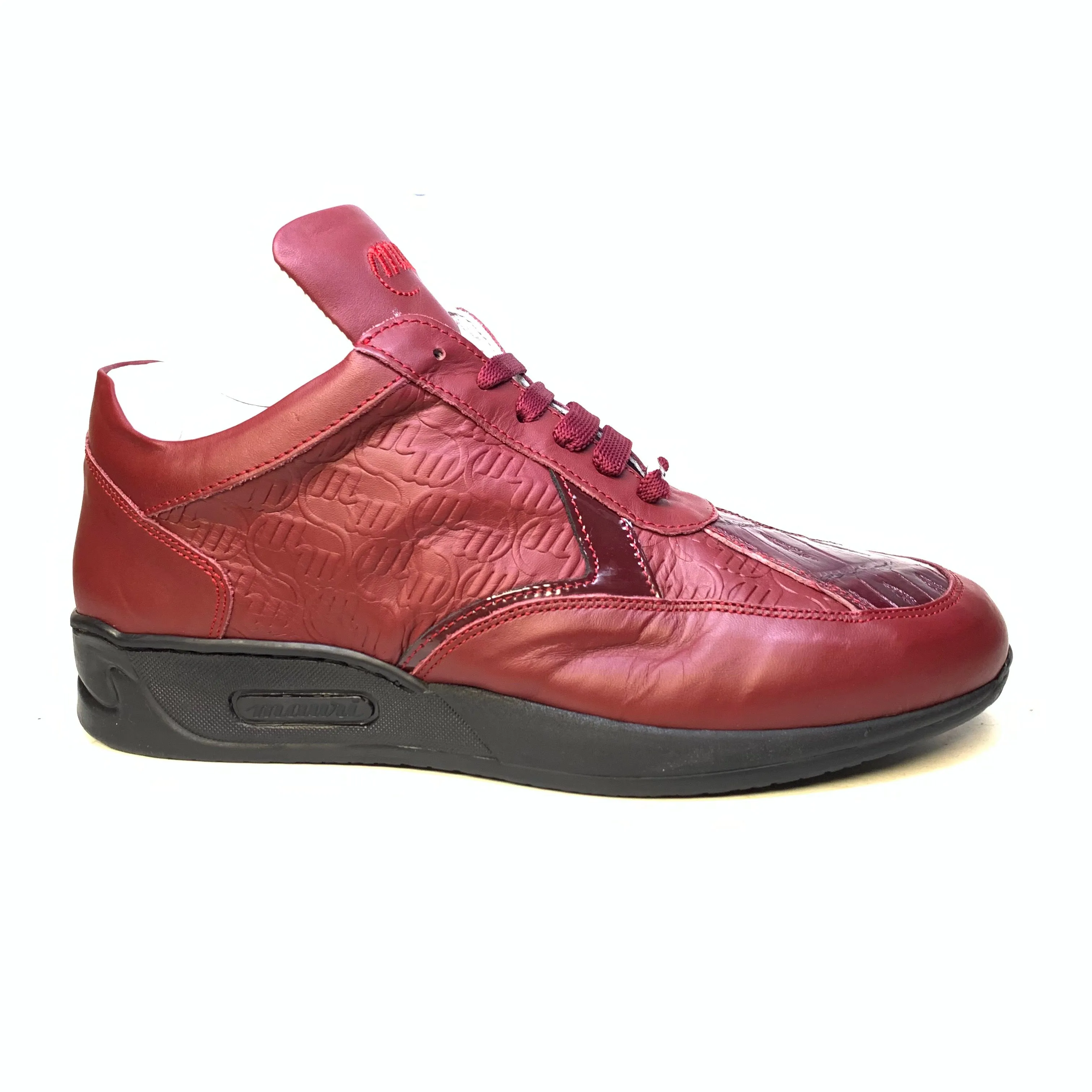 Mauri M770 Wine Burgundy Crocodile Sneakers