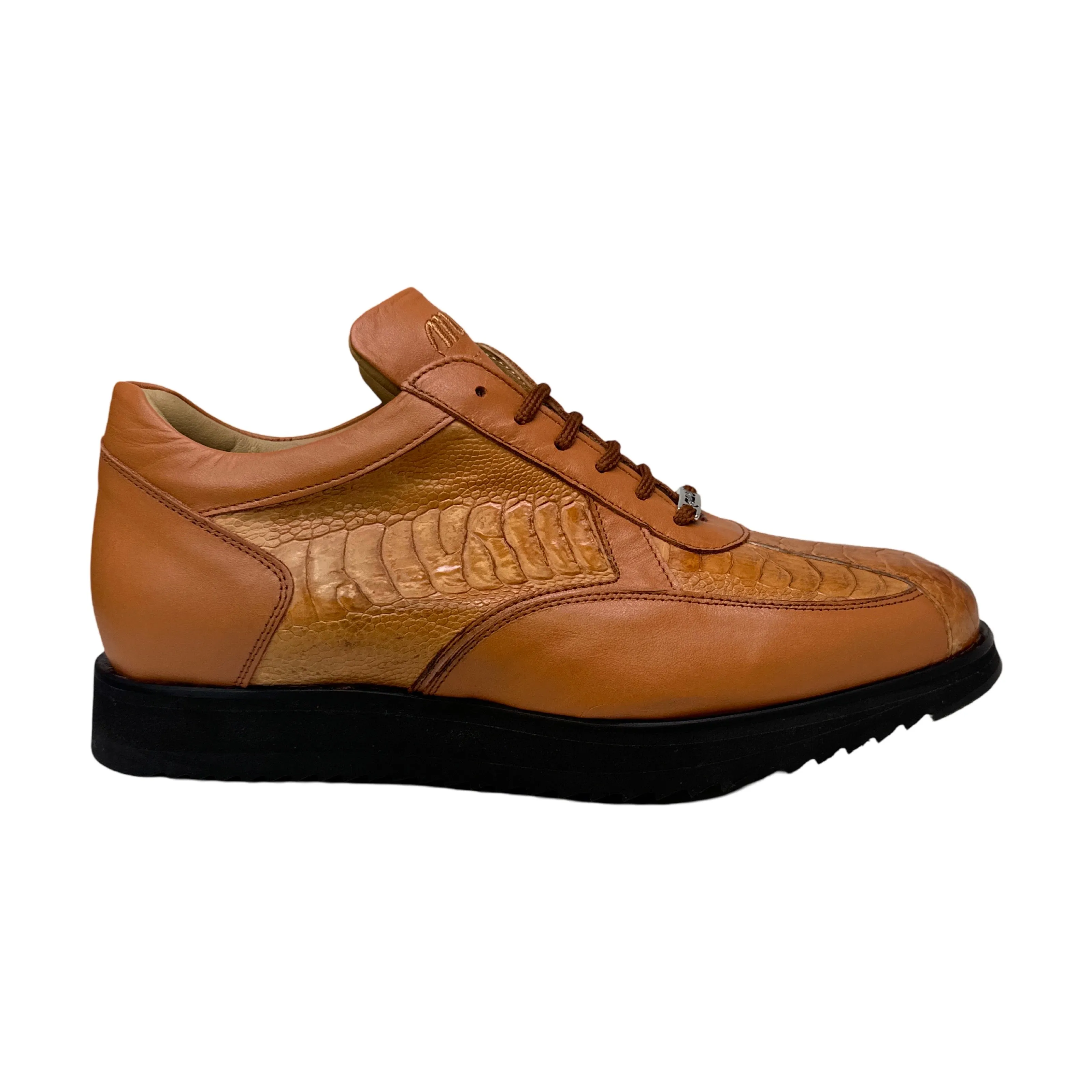 Mauri M770/4 Chestnut / Cognac Bolt Ostrich Leg & Nappa Sneaker