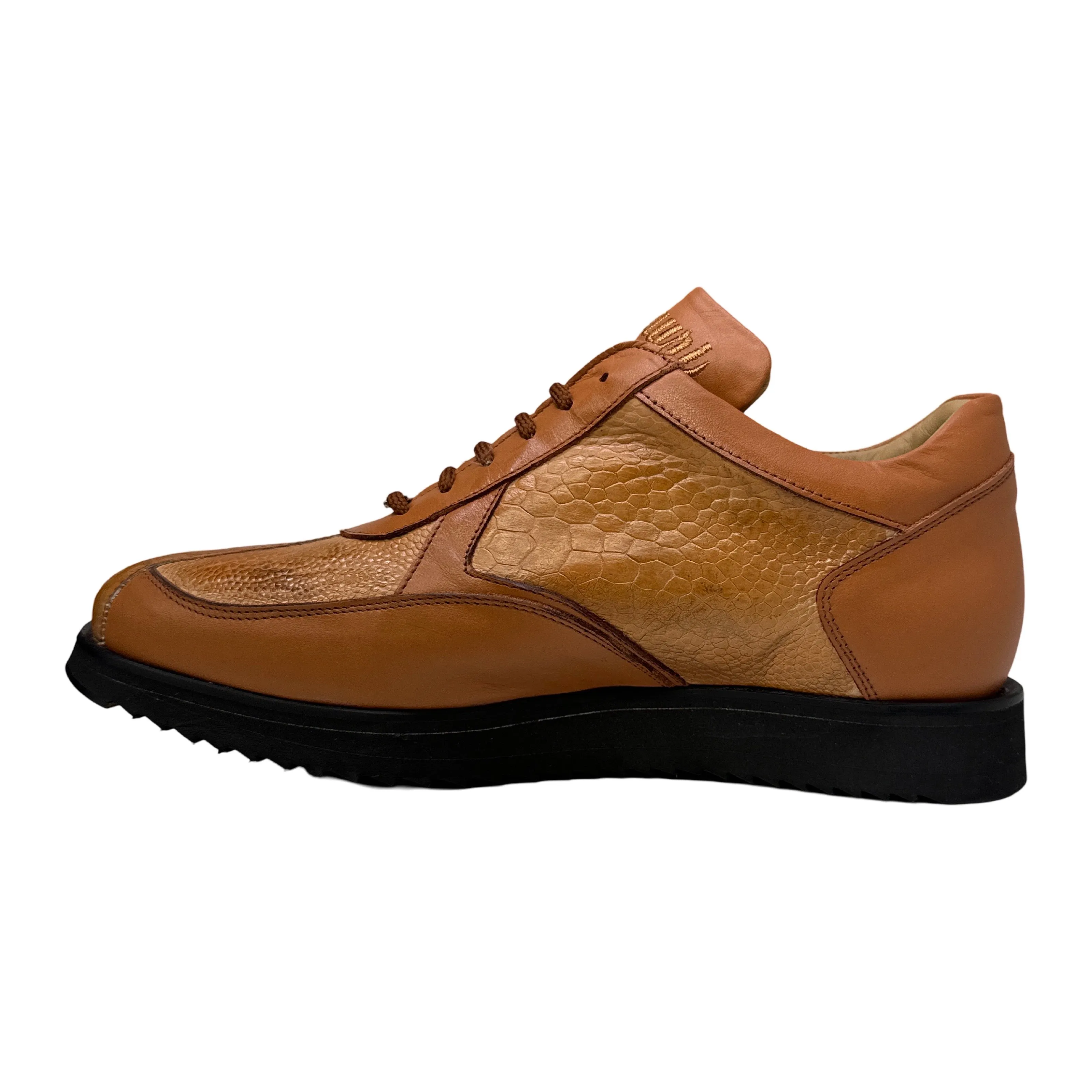 Mauri M770/4 Chestnut / Cognac Bolt Ostrich Leg & Nappa Sneaker