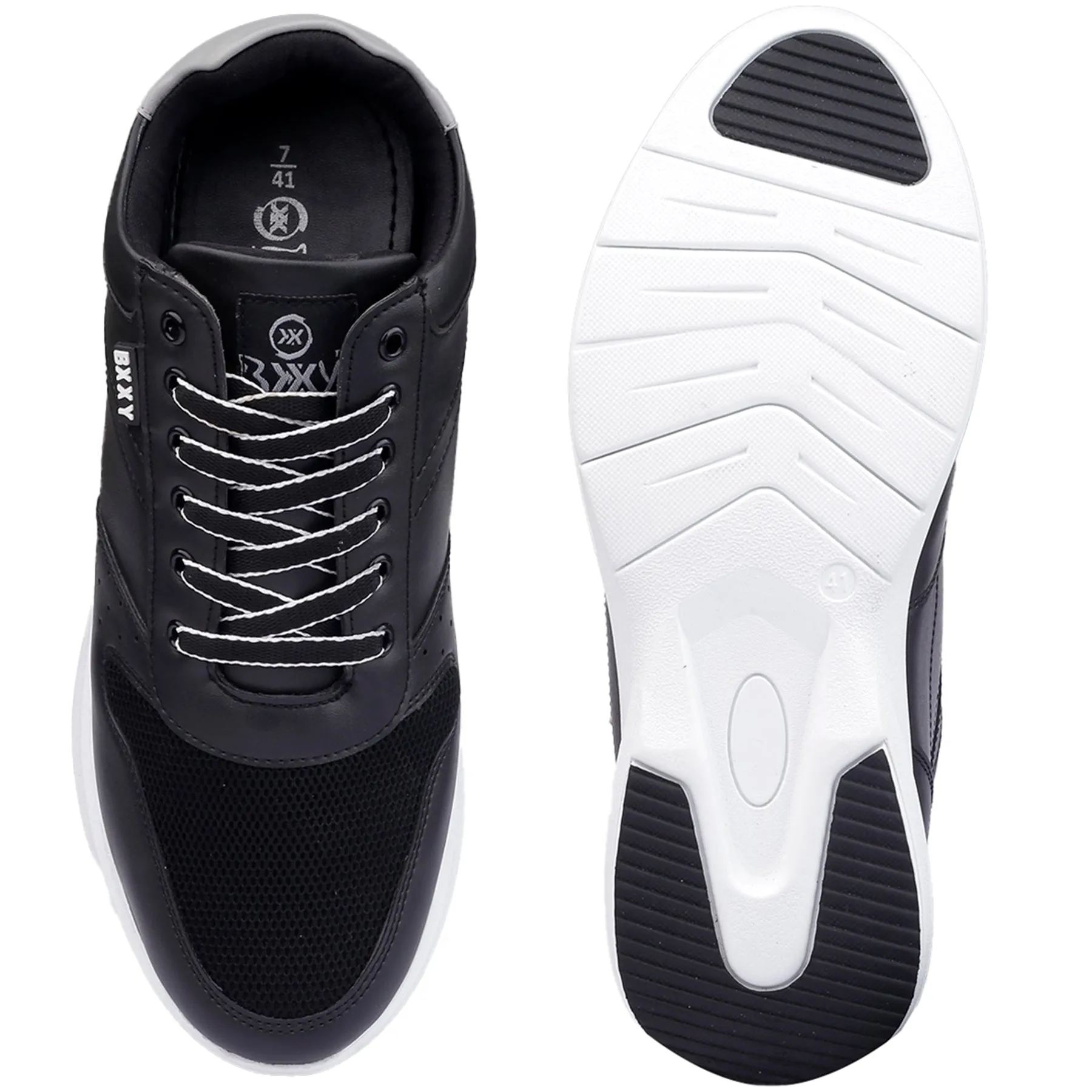 Men's 3.5 Inch Hidden Height Increasing Faux Leather Material Casual Sneaker Lace up Shoes