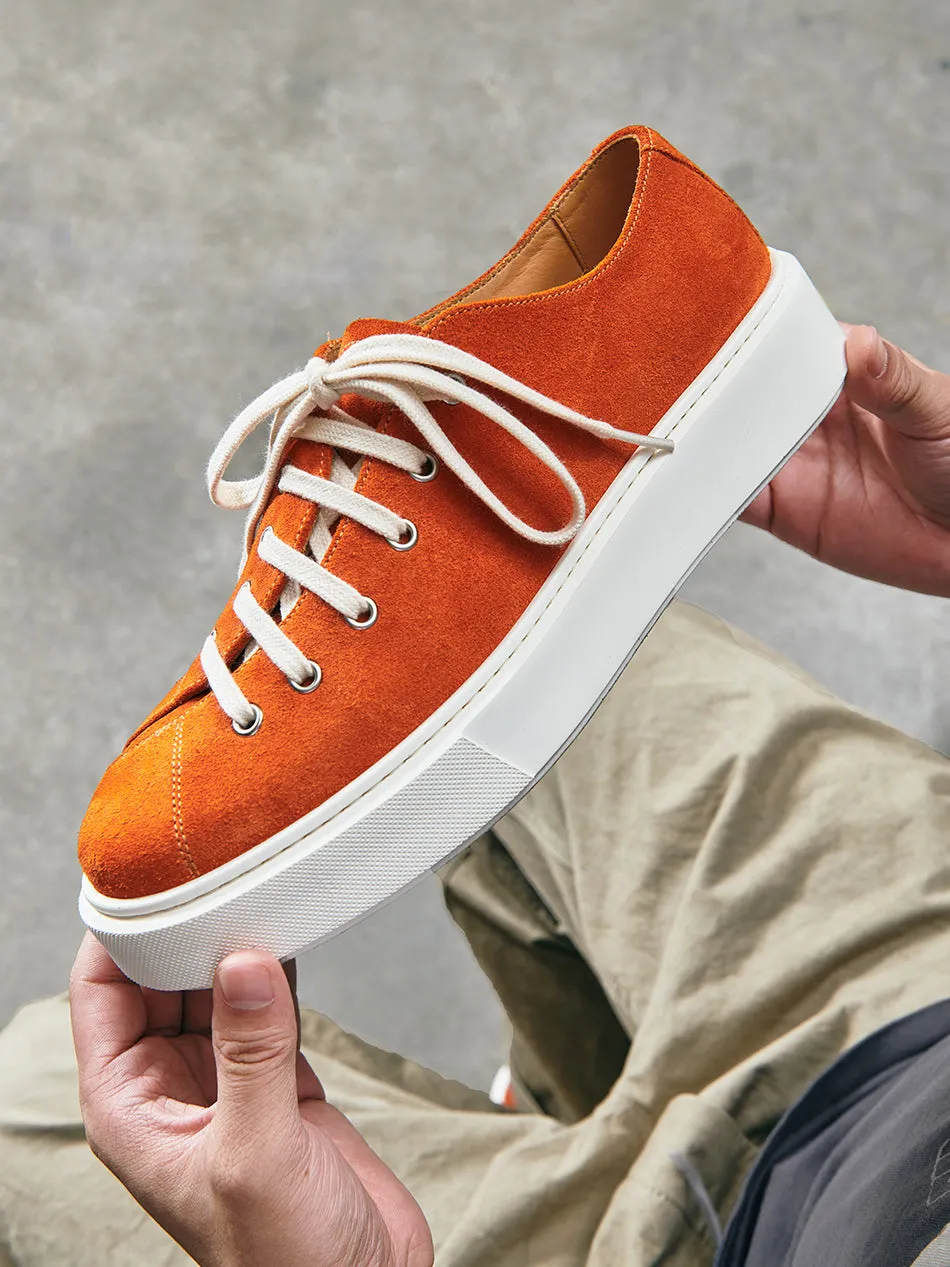 Men's Low Top Sneakers Orange