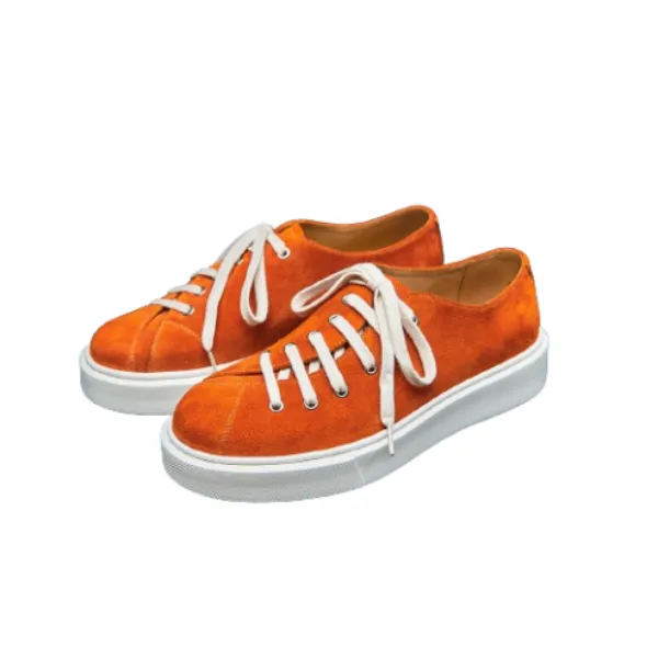 Men's Low Top Sneakers Orange