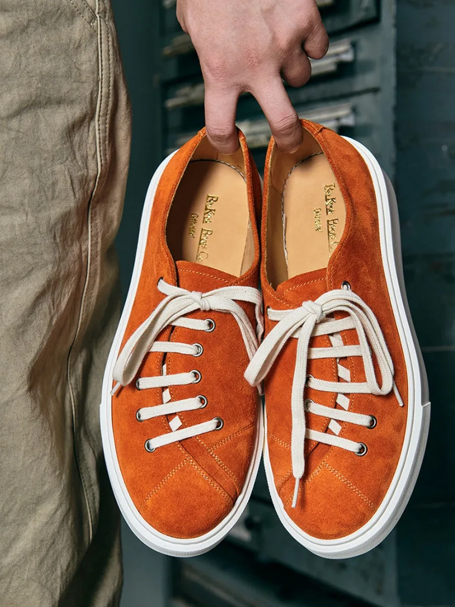 Men's Low Top Sneakers Orange