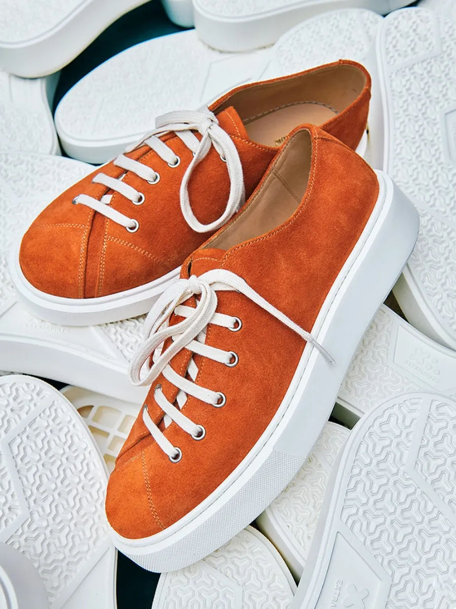 Men's Low Top Sneakers Orange