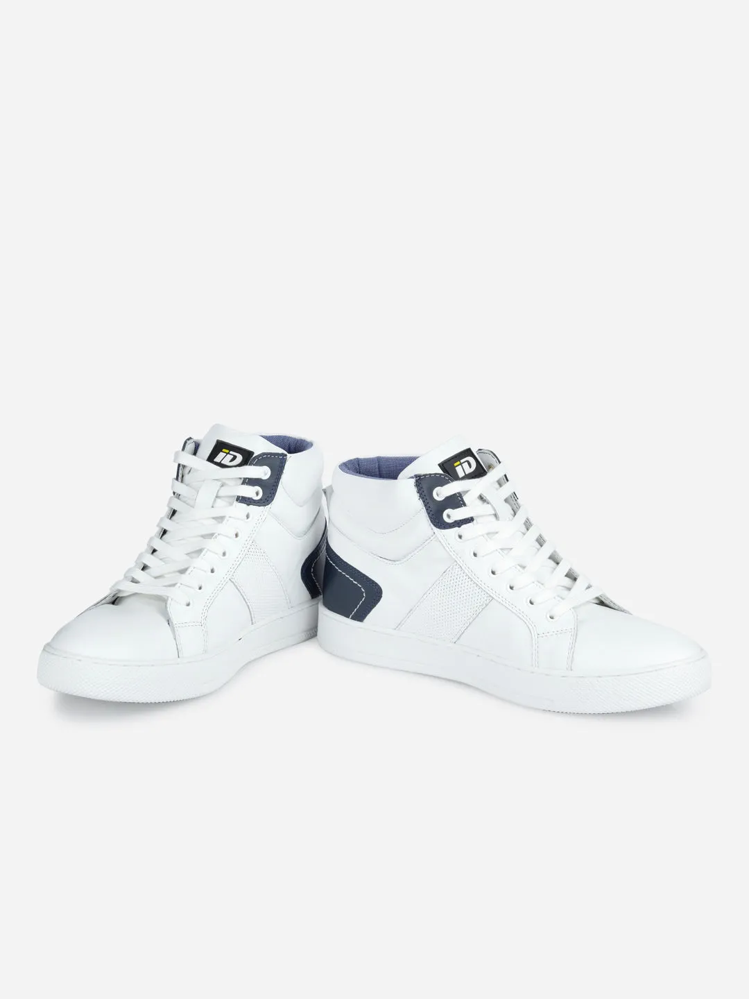 Men's White Ankle Top Lace Up Sneaker (ID3053)