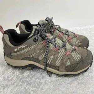 Merrill Women Size 7.5 Greenish Gray Mesh Hiking Sneakers