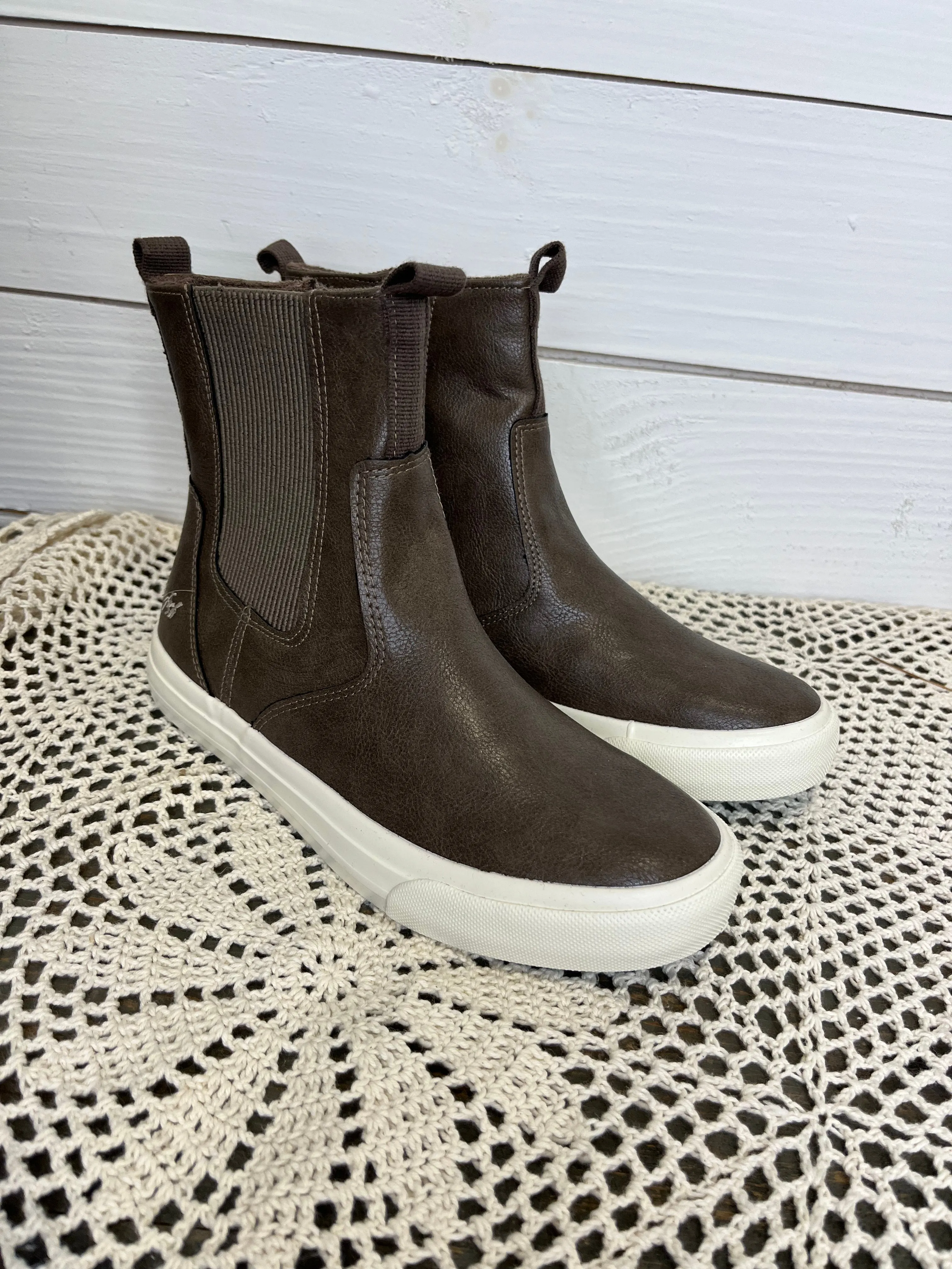 MIDNIGHT DARK WHISKEY CASUAL BOOTIE