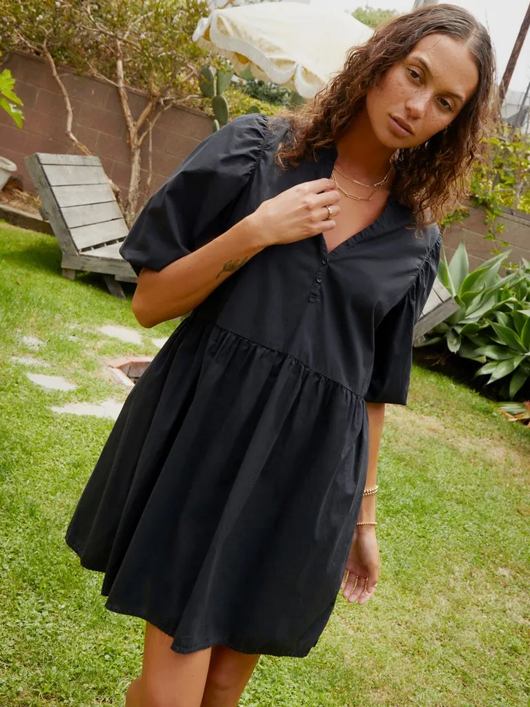 Nation LTD - Fannie Easy Dress in Jet Black