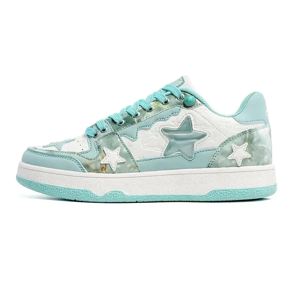 Nejma Platform stars multicolor shinny retro sneaker