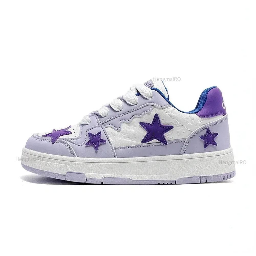 Nejma Platform stars multicolor shinny retro sneaker