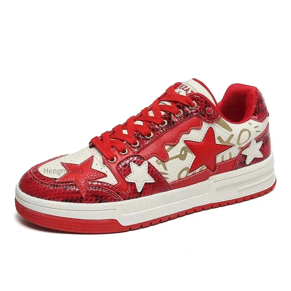 Nejma Platform stars multicolor shinny retro sneaker