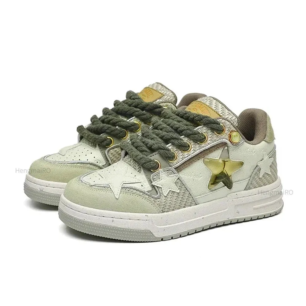 Nejma Platform stars multicolor shinny retro sneaker