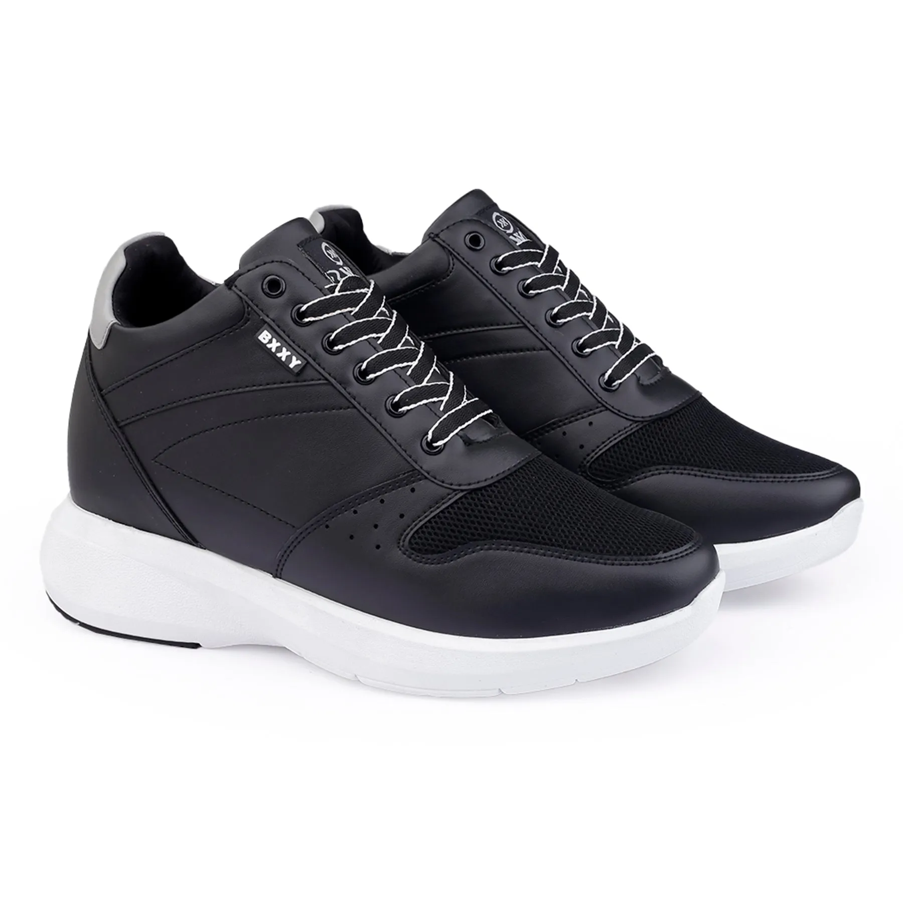 New Latest Men's Hidden Height Increasing Up Leather Casual Lace up And Ankle Shoes With Pu Material