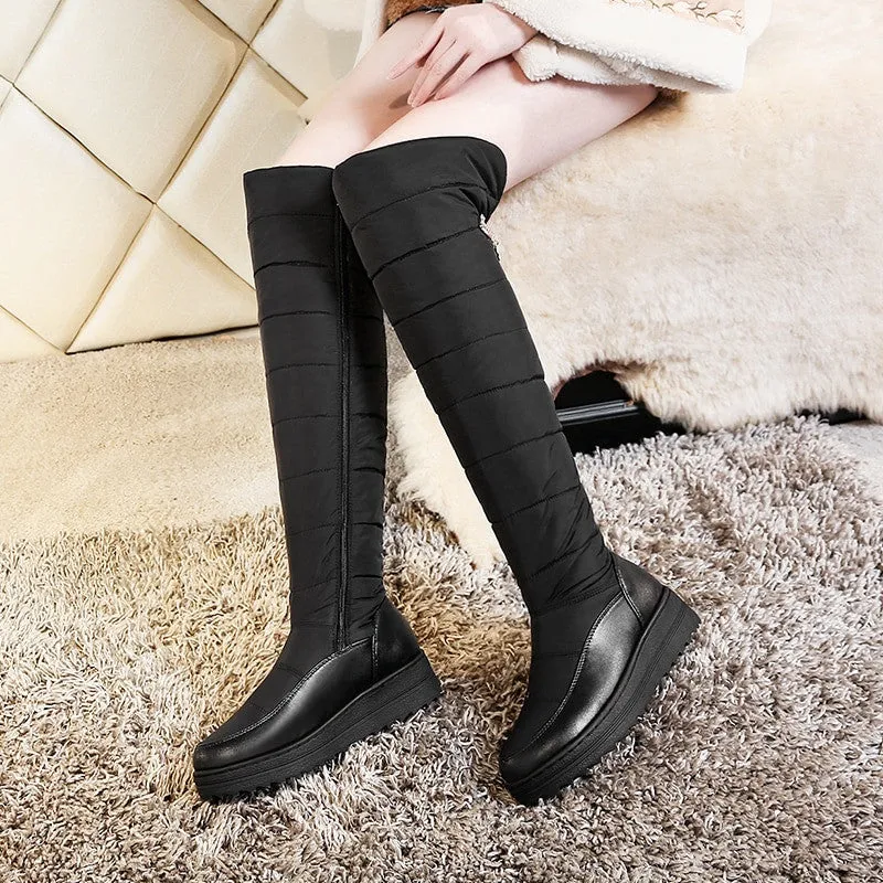 OCW Women Over-knee-high Snow Boots Winter Orthopedic Shoes