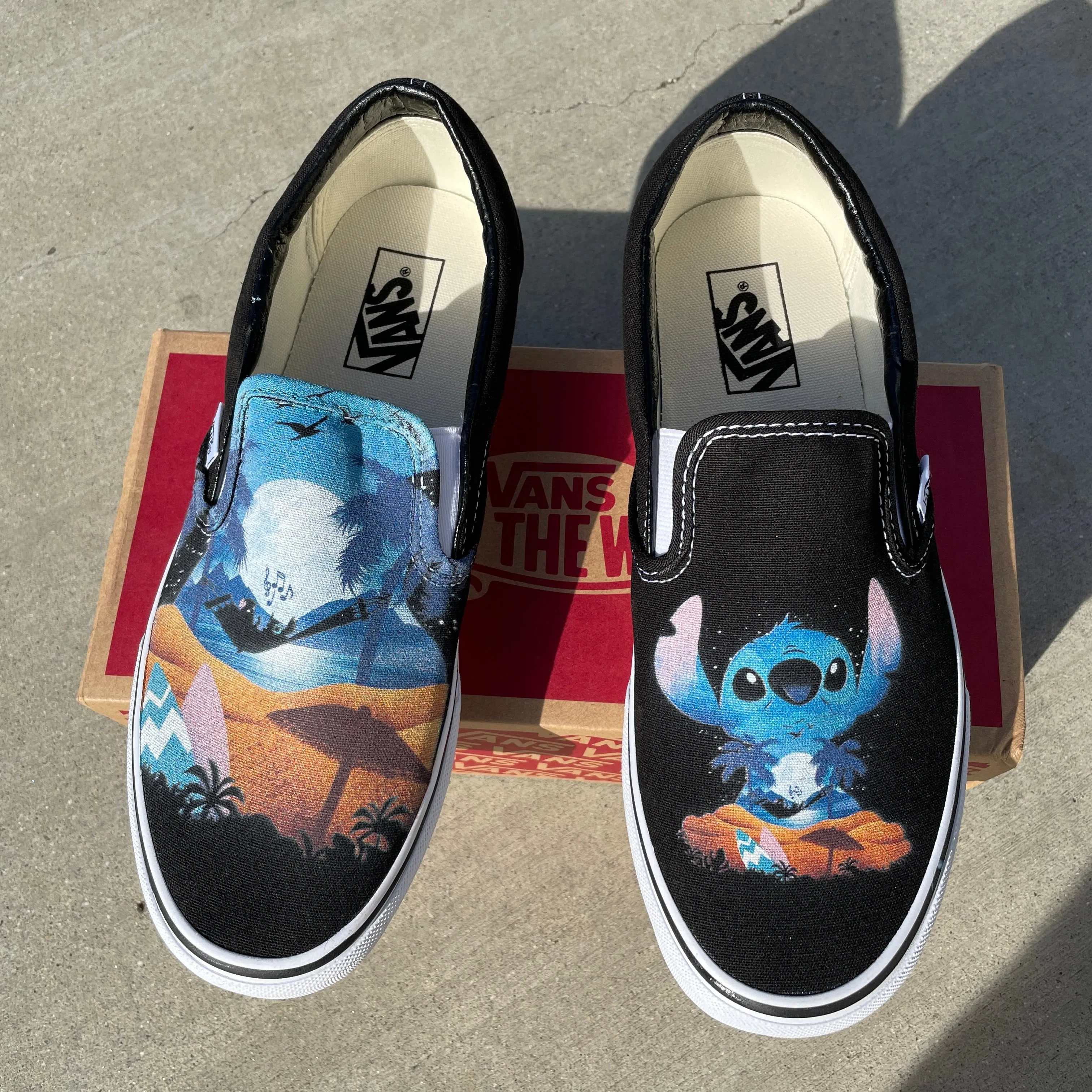 Ohana Means Family Custom Vans Slip On Sneakers