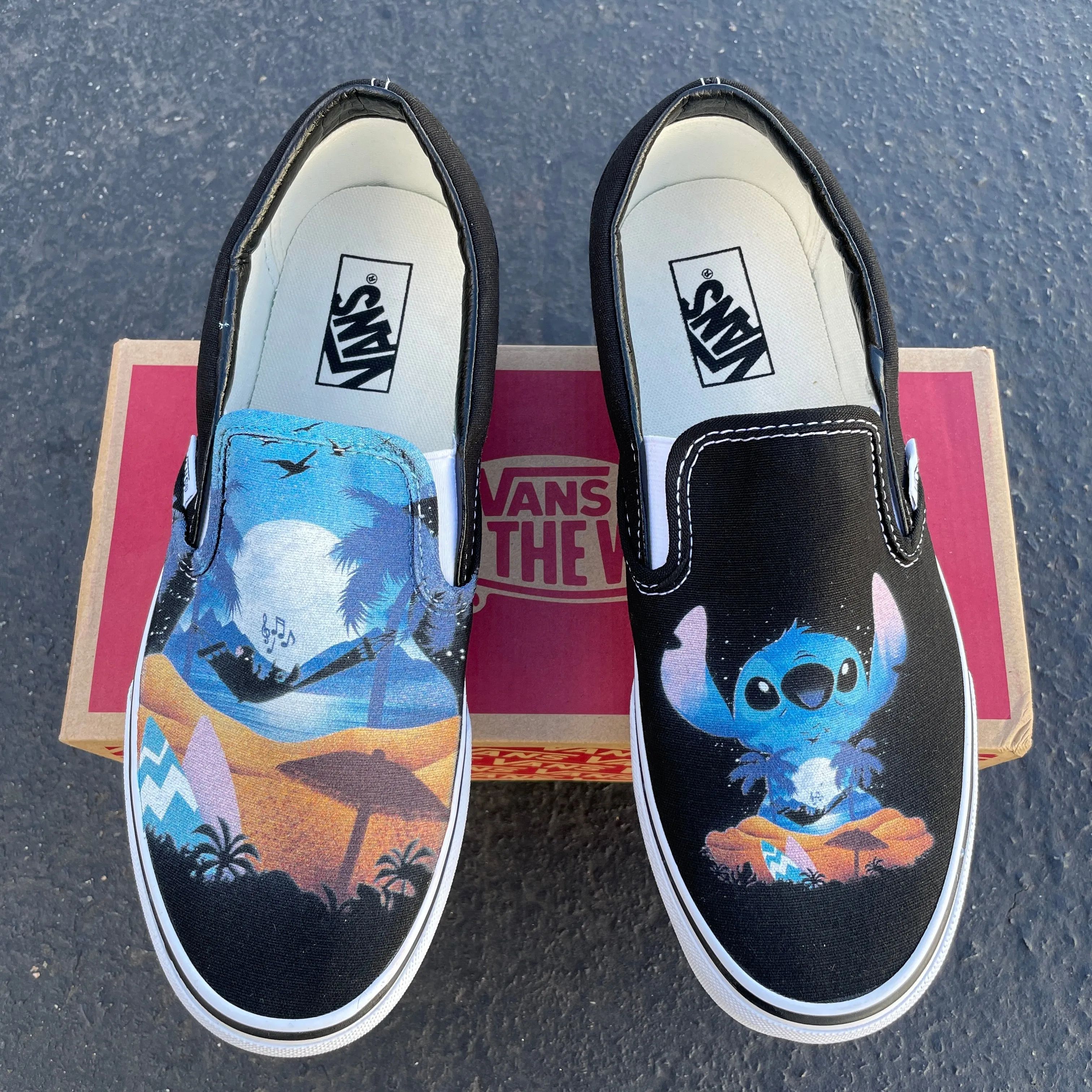 Ohana Means Family Custom Vans Slip On Sneakers