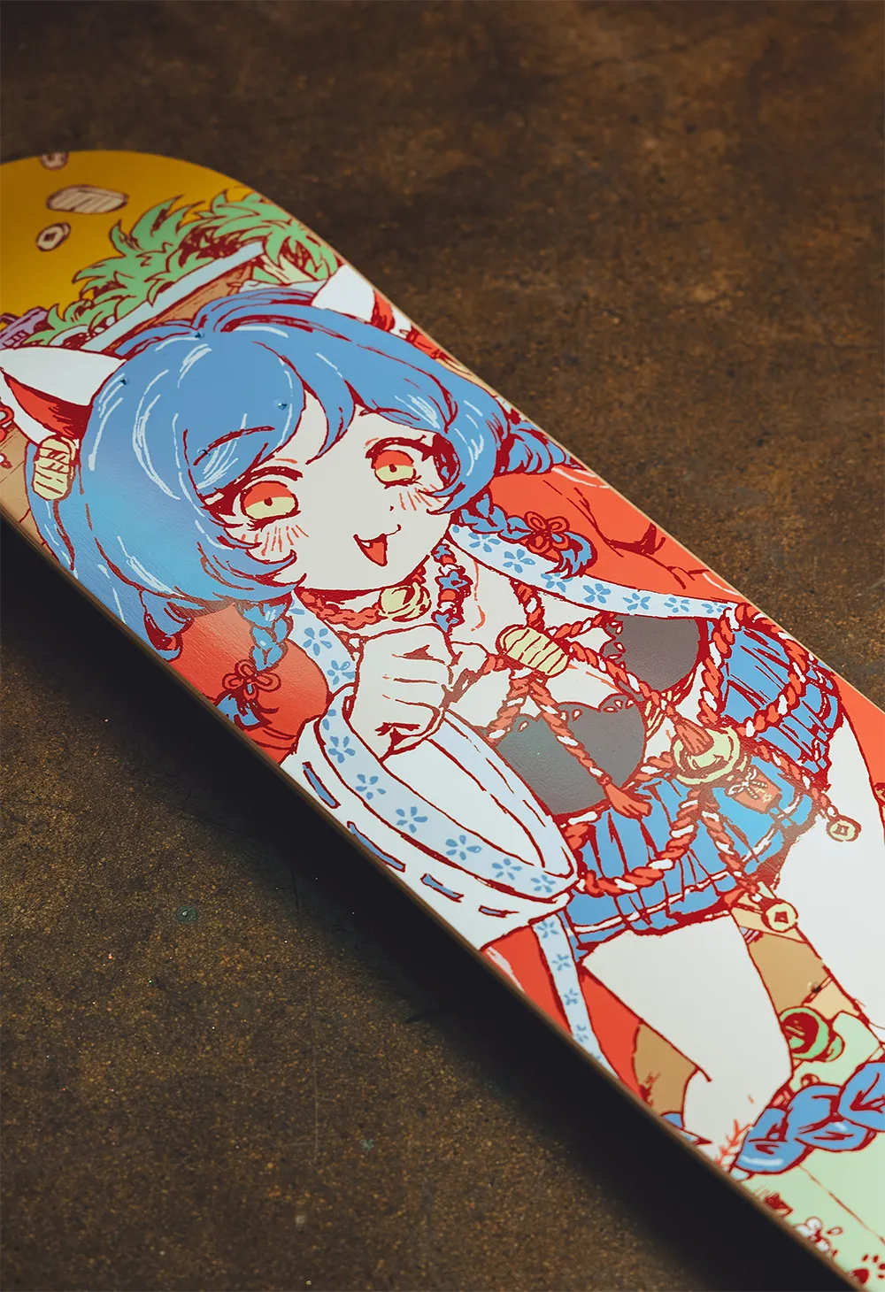 OMOCAT CATGIRL Skate Deck