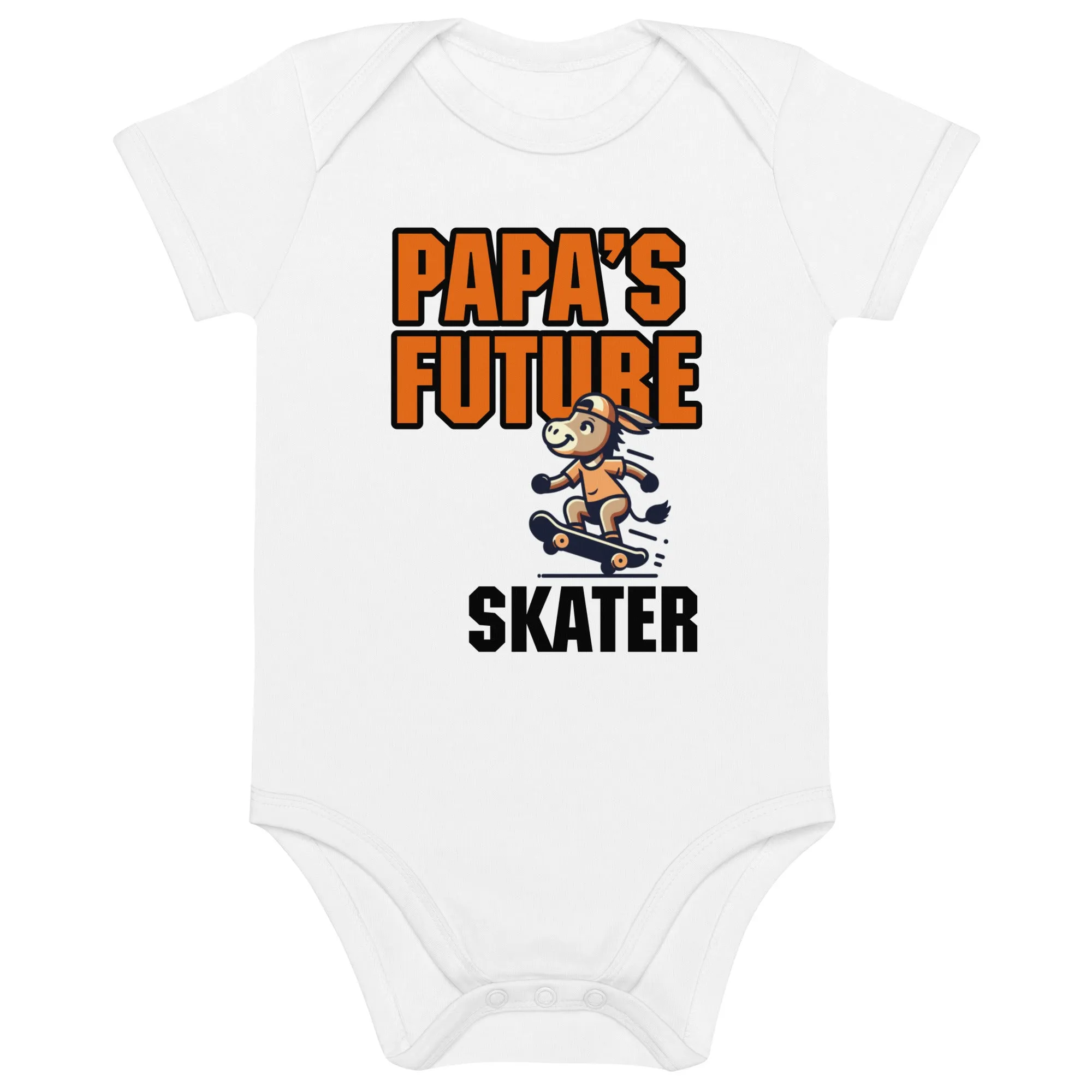 Organic Cotton Baby Bodysuit Papa’s Future Skater