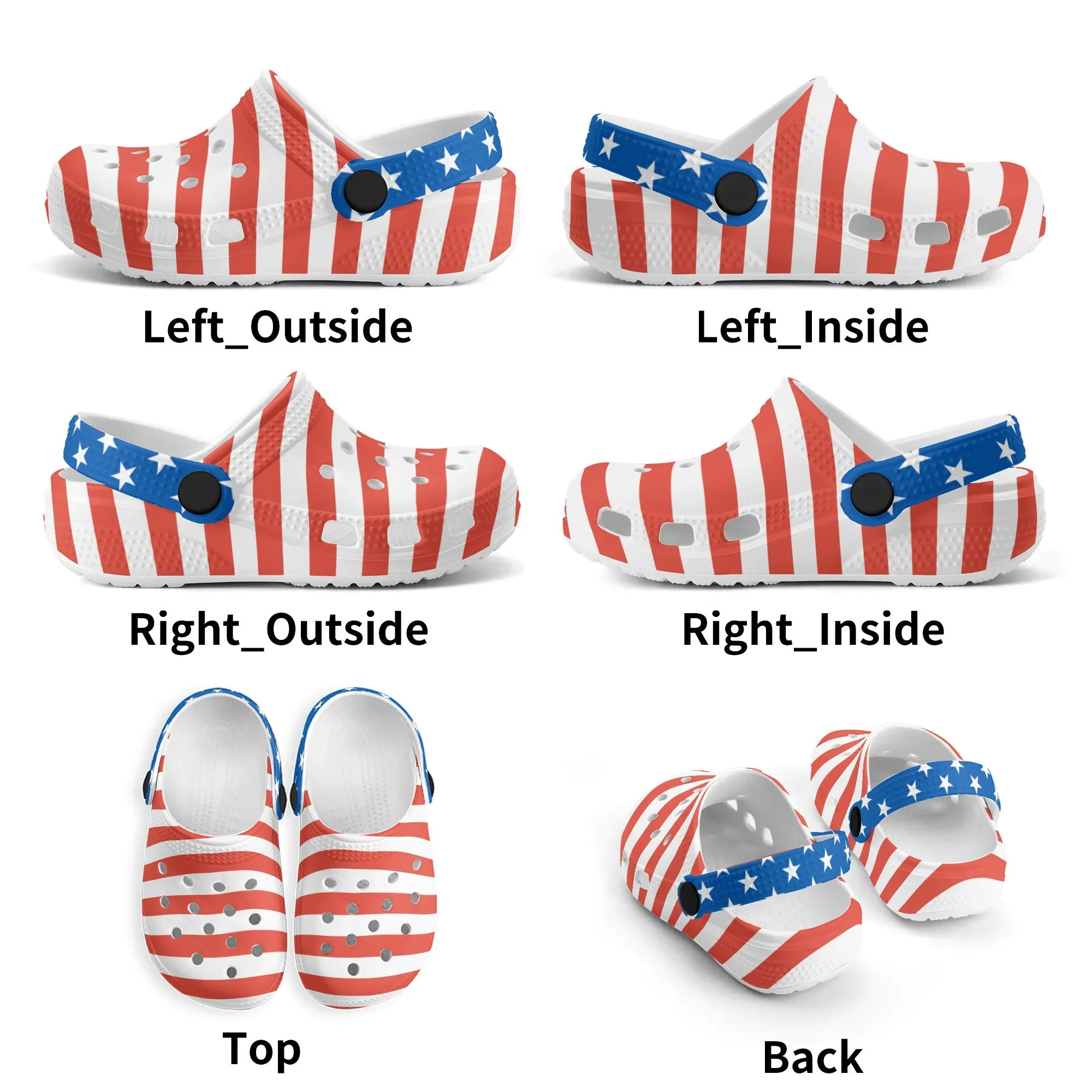 Patriotic Kids Classic Clogs -2 styles