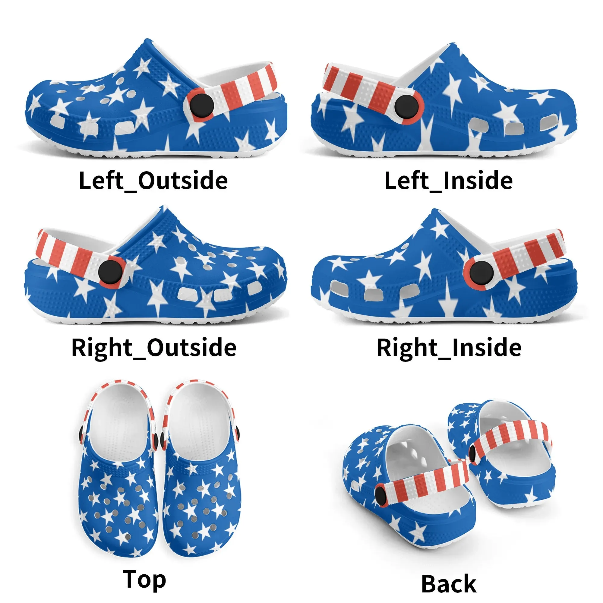 Patriotic Kids Classic Clogs -2 styles