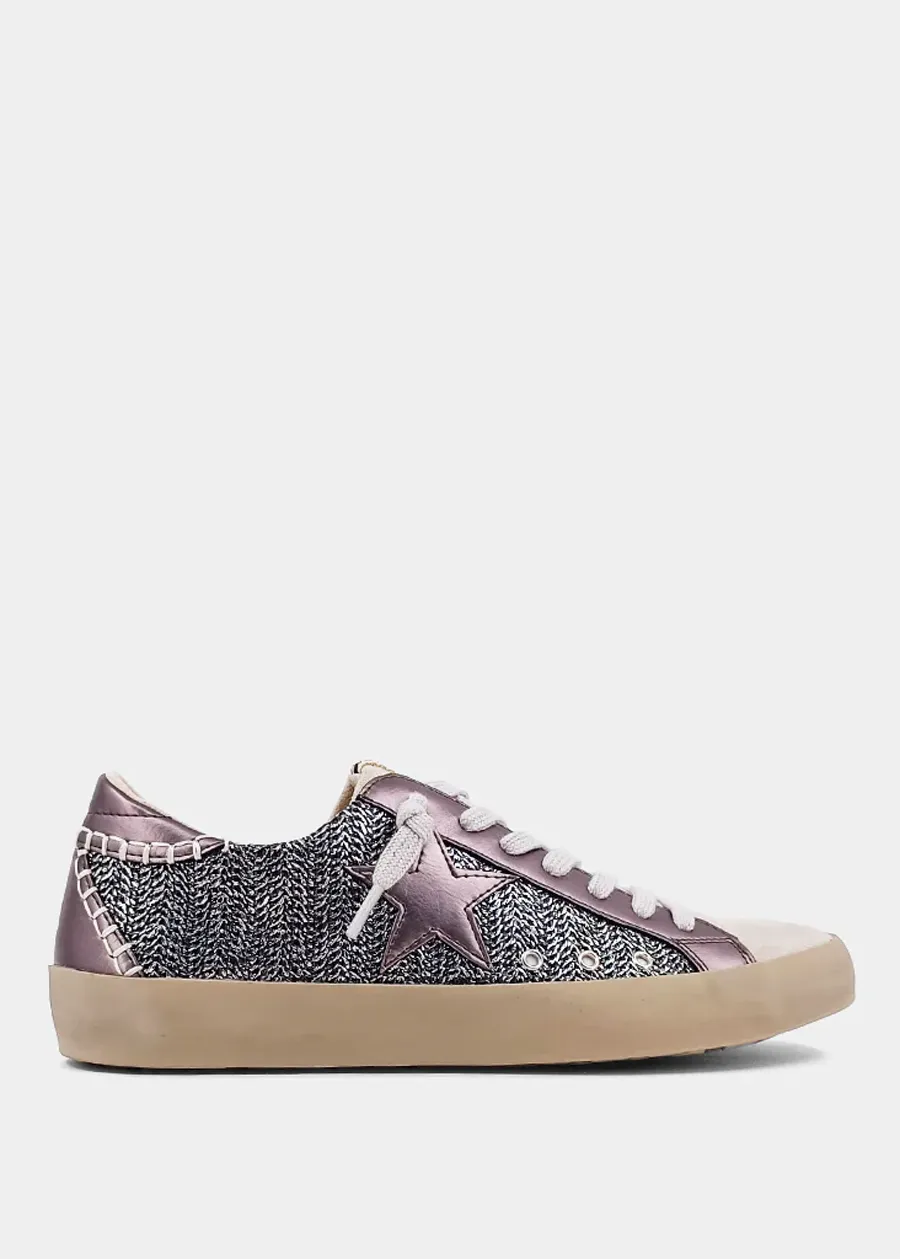 Paula Pewter Woven Sneaker