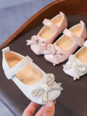 Pearl Bow Mary Jane Shoes By Liv and Mia