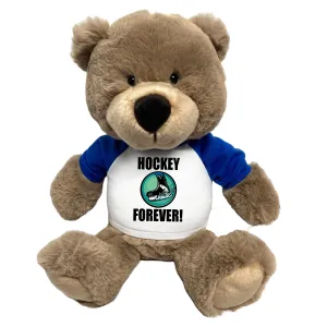 Personalized Ice Hockey Teddy Bear - 14" Taupe Bear