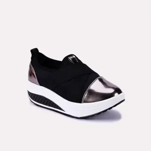 Phoebe Black Slip On Sneakers 0440659