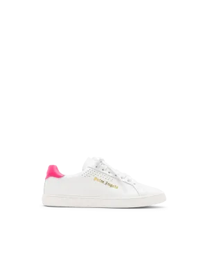 Pink-Detailed Low-Top Sneakers