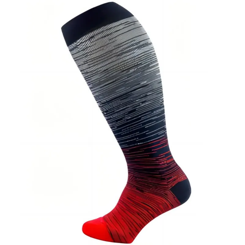 Plus Size Colorful Stripe Compression Socks(3 Pairs)