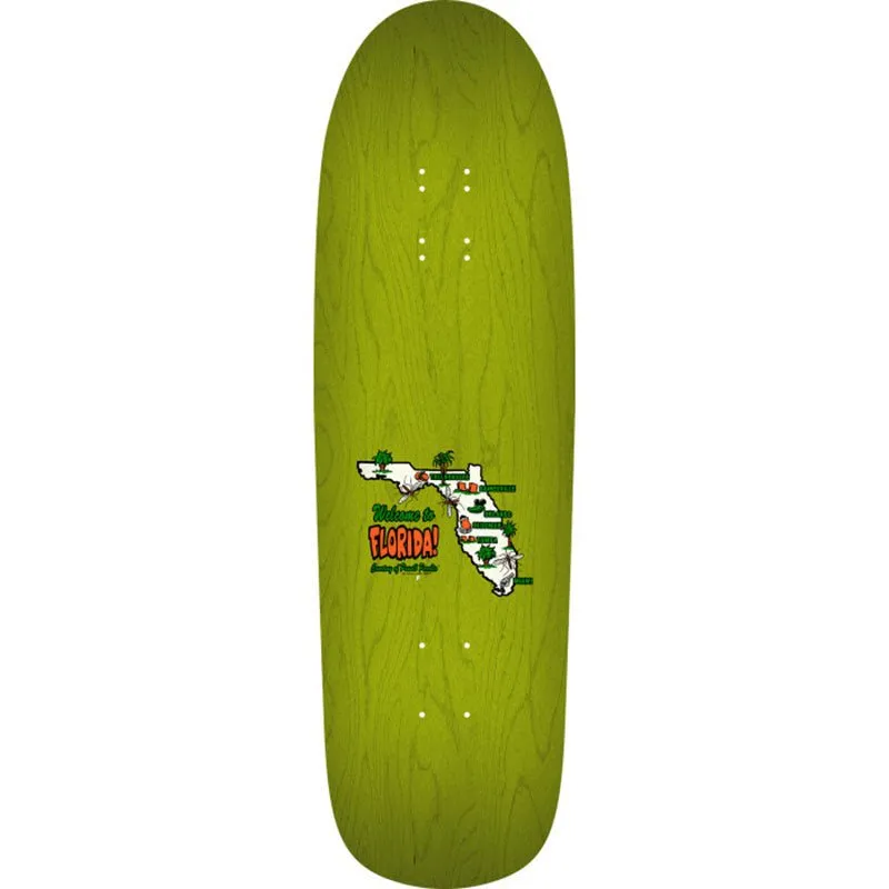 Powell Peralta 9.5" x 32" Mike Frazier Yellow Man 2 Reissue Green Skateboard Deck