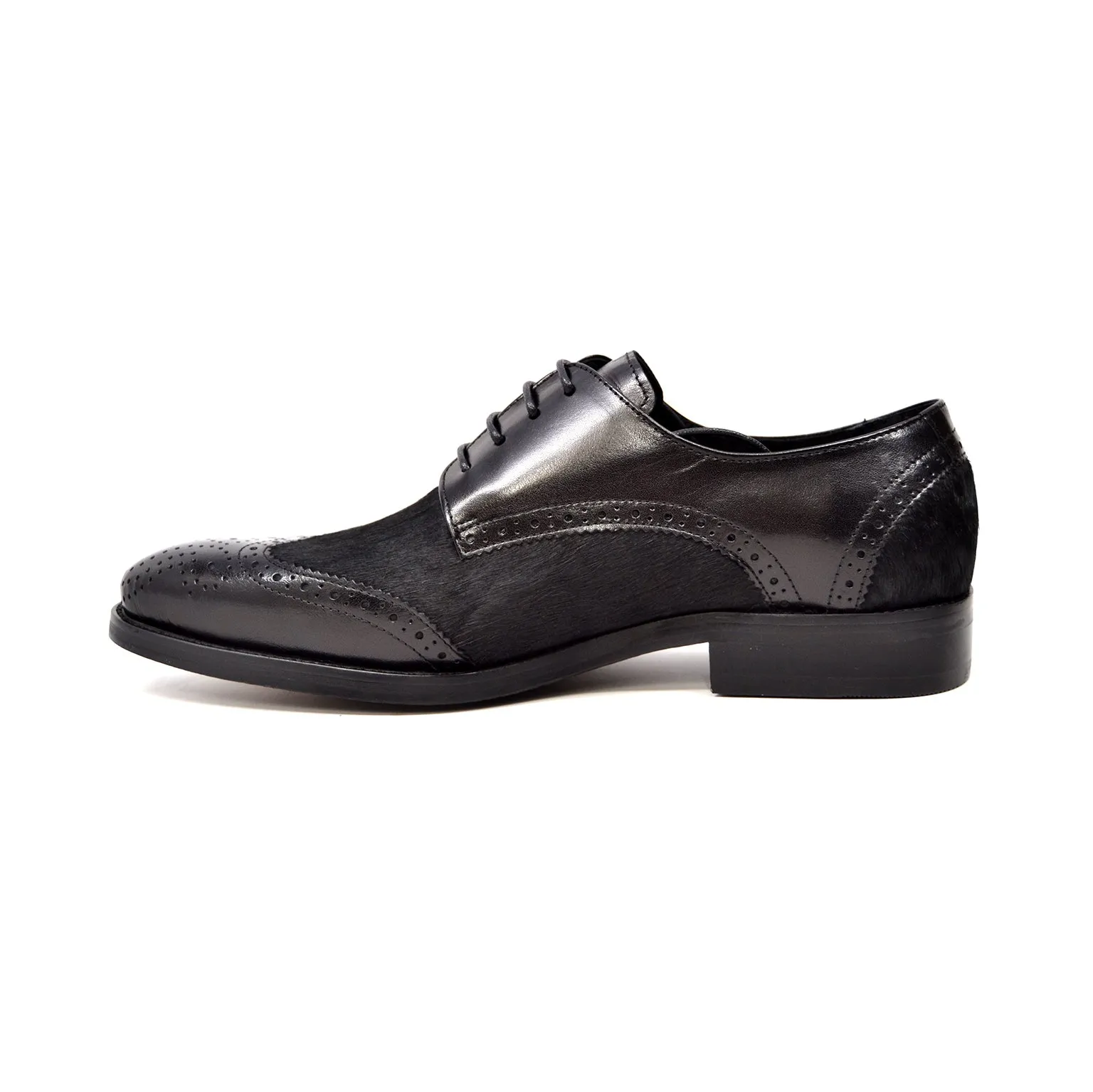 President Leather & Pony Skin Oxford Dress Shoes with Genuine Leather & Pony Skin