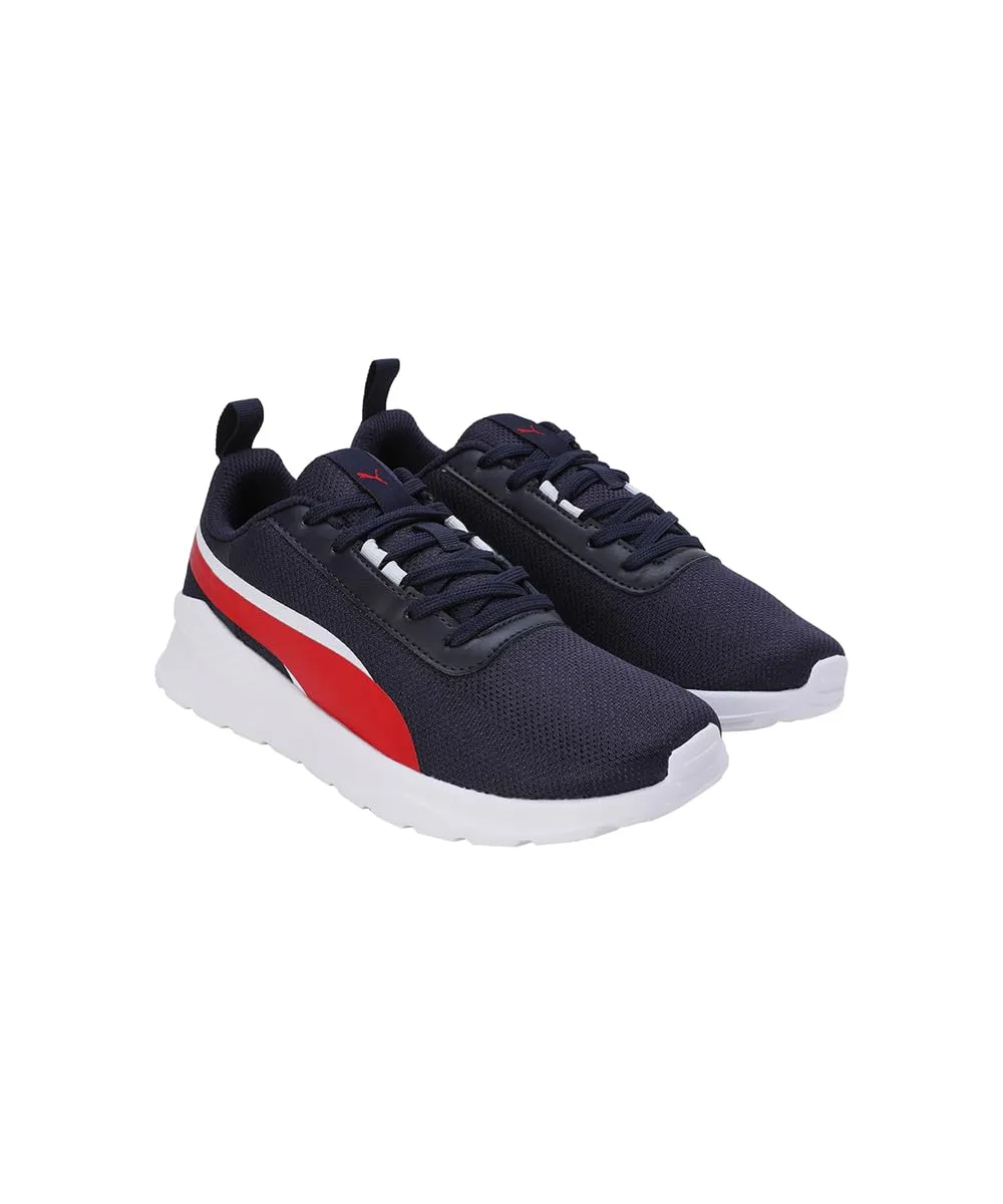 Puma Unisex-Kid Flexrate JR New Navy-High Risk Red-Black Sneaker - 3 UK (39903703)