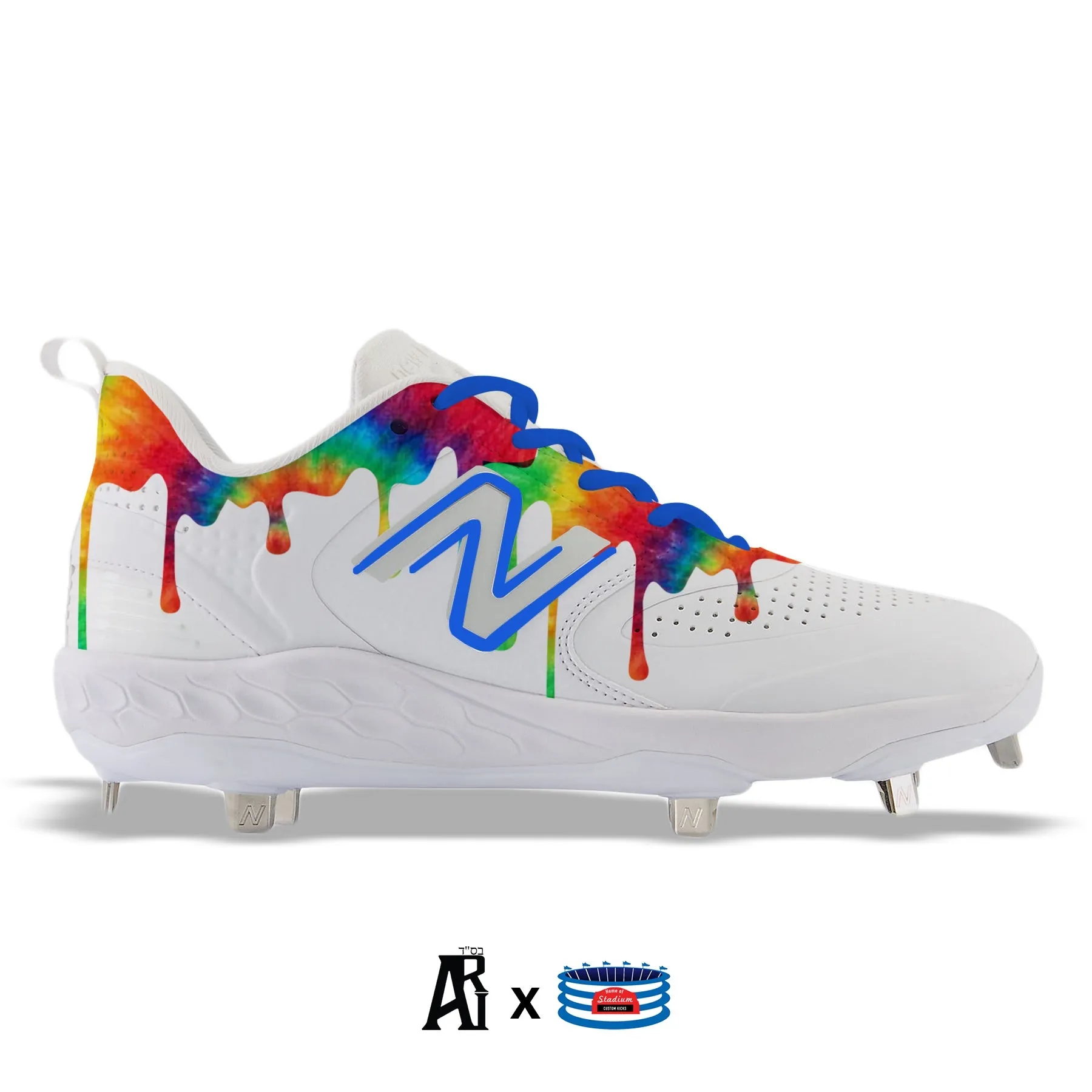 "Tie-Dye Drip" New Balance Fresh Foam X 3000 V6 Cleats