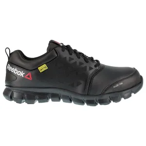 Reebok Mens Black Leather Oxfords Sublite Cushion Work AT