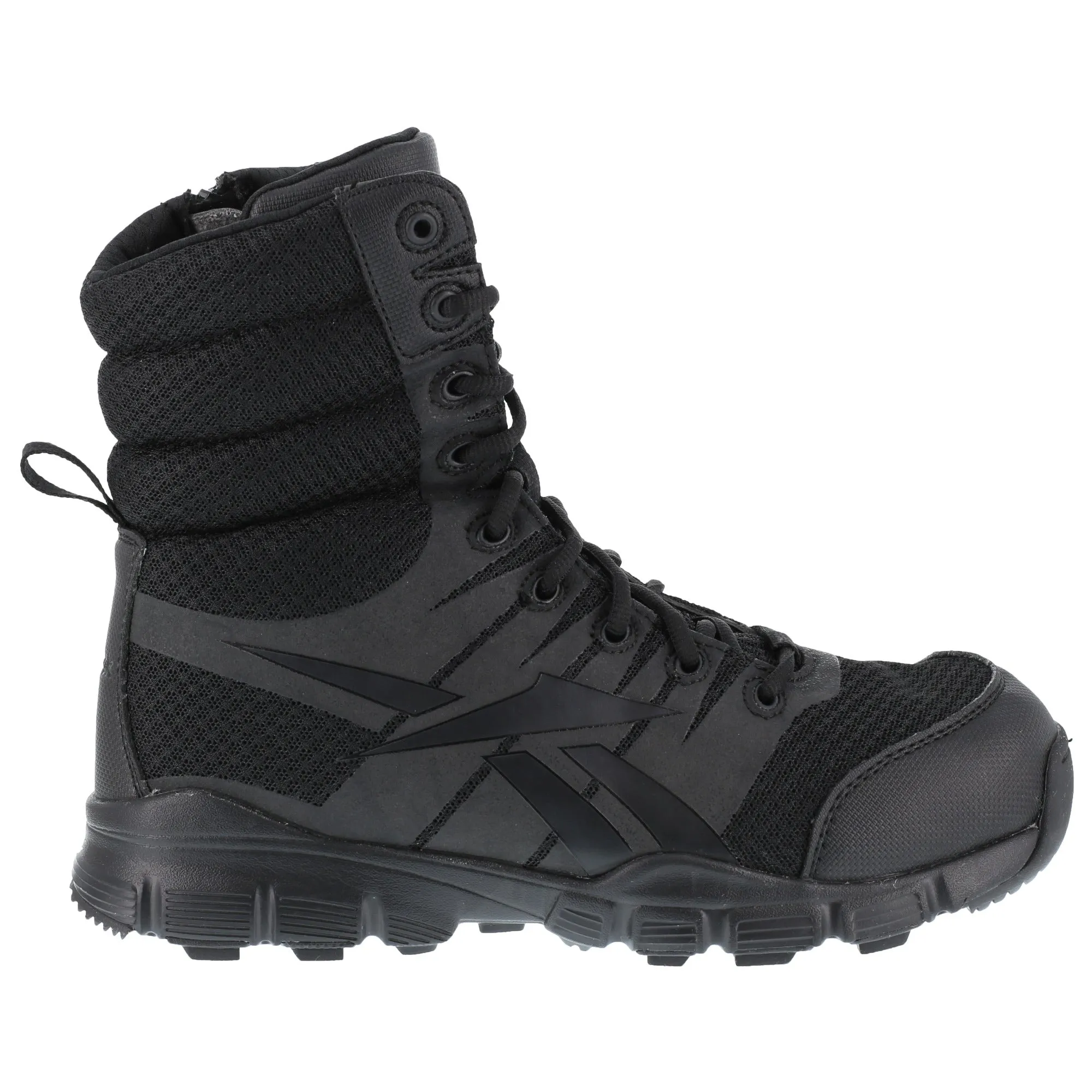 Reebok Mens Black Micro Mesh 8in Tactical Boots Dauntless Soft Toe 6.5 M