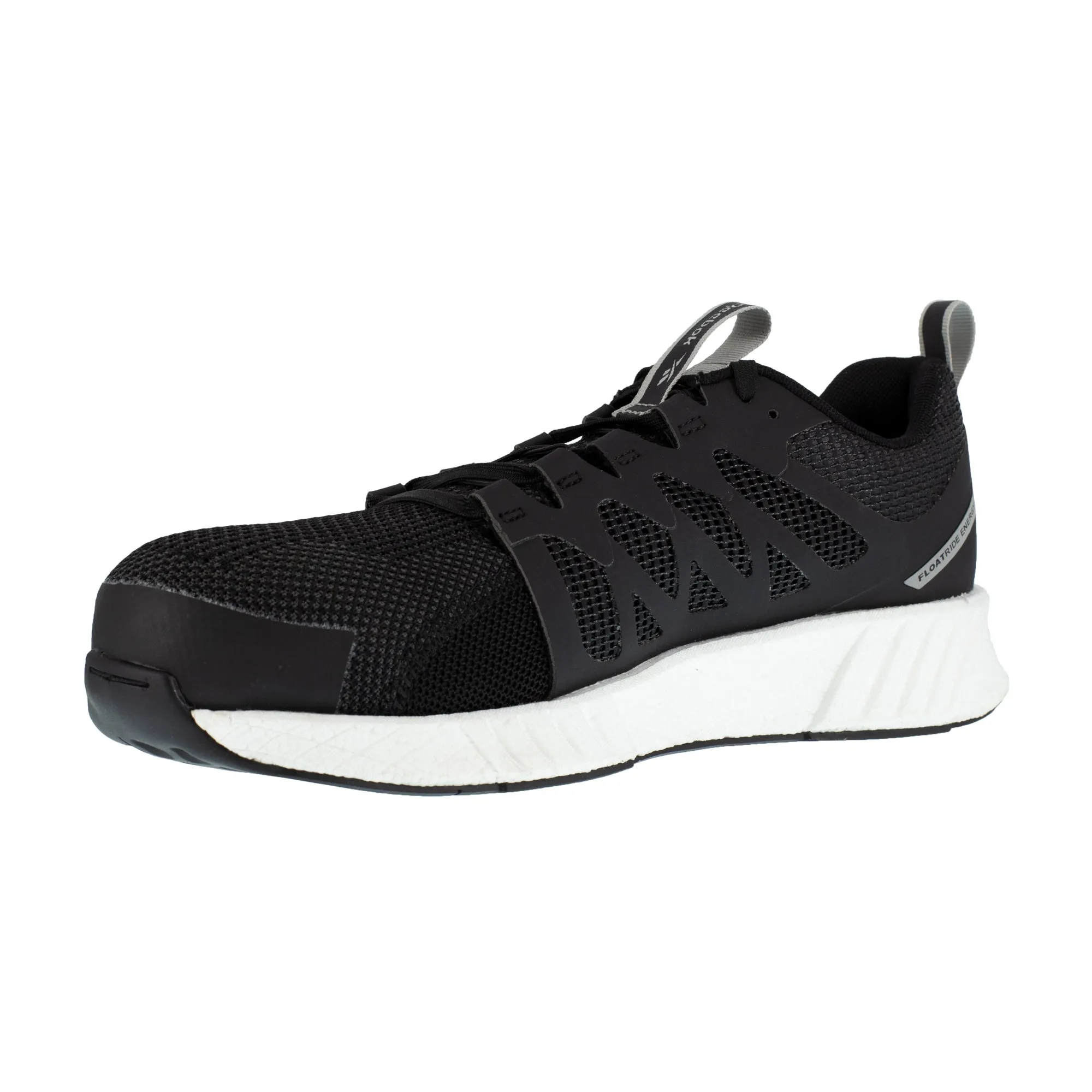 Reebok Mens Black/White Textile Oxfords Fusion Flexweave Work CT