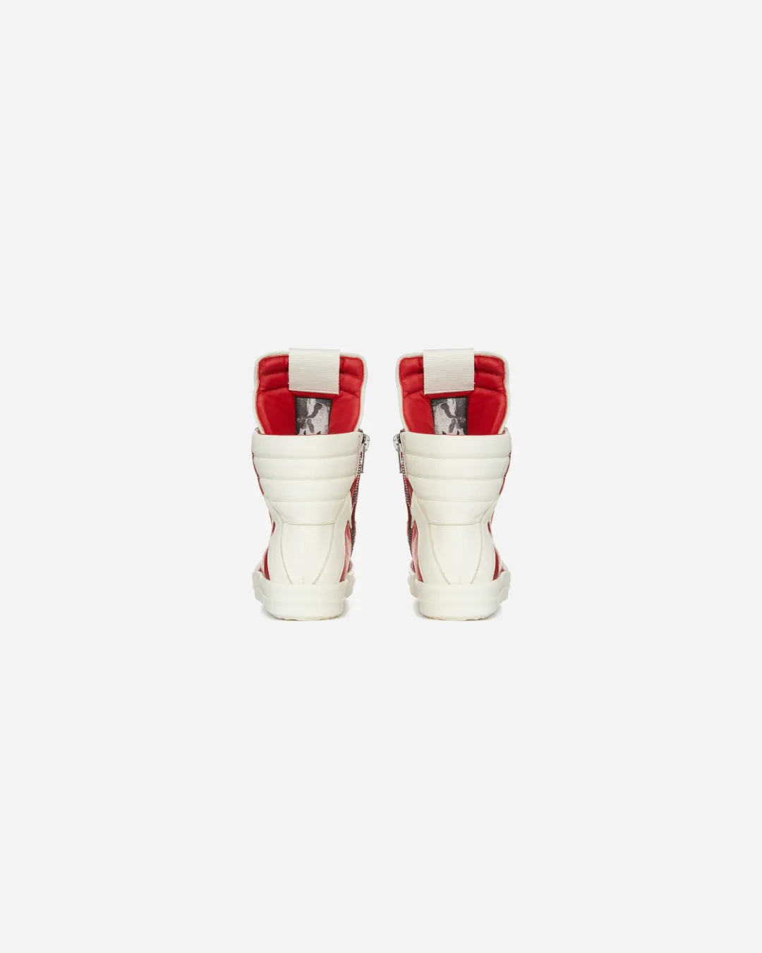 Rick Owen Lido Geobasket High 'Cardinal Red' Milk Sneakers