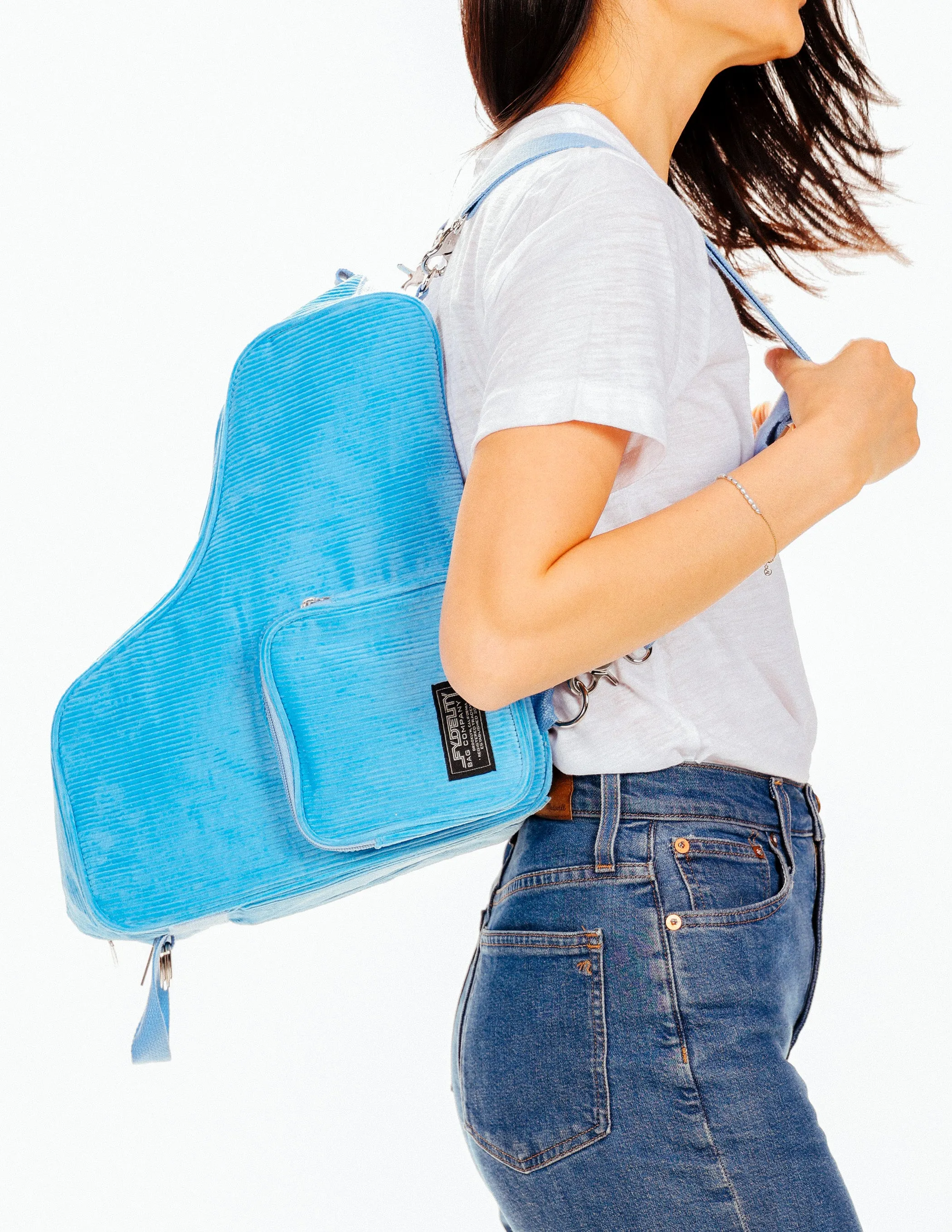 Roller Skate Backpack | Freewheelin' | Corduroy Blue