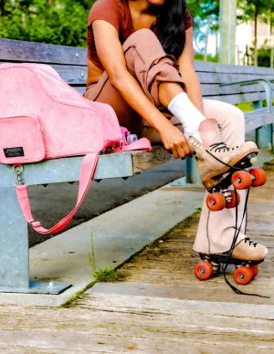 Roller Skate Backpack | Freewheelin' | Corduroy Pink