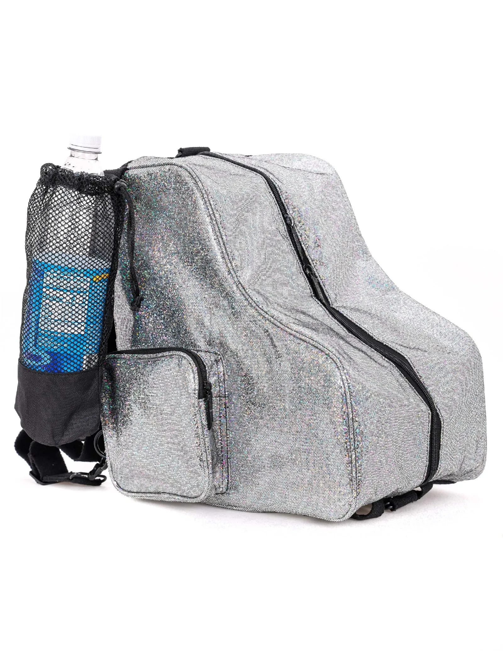 Roller Skate Backpack | Freewheelin' | Glam Glitter Rainbow Silver