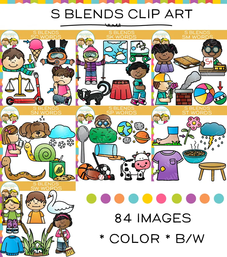 S Blends Clip Art Bundle - Volume One