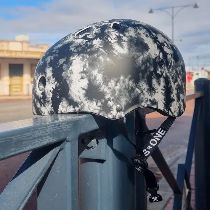 S1 Lifer Black White Tie Dye Helmet - Certified