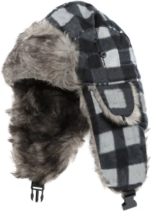 Sakkas Caele Unisex Ear Flap Faux Fur Lined Chin Buckle Strap Winter Trooper Hat