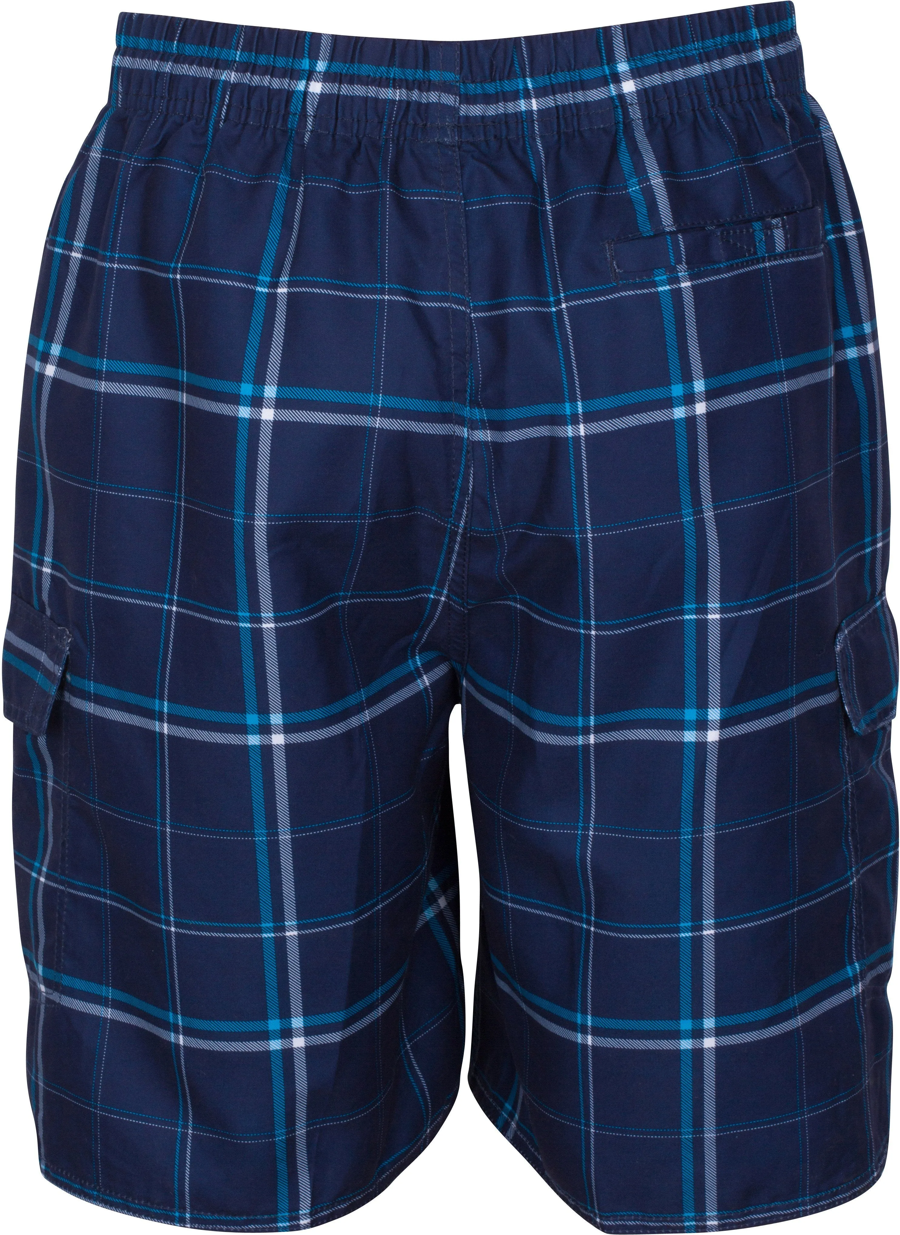 Sakkas Marious  Plaid Skate Surf Swim Trunks with Elastic Waist