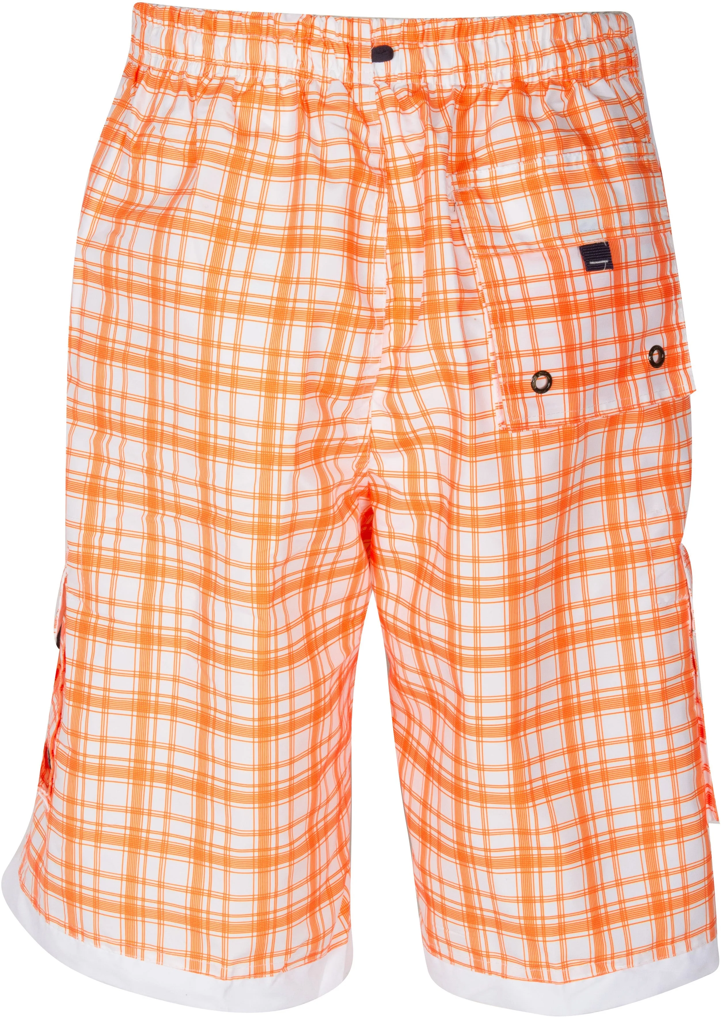 Sakkas Men's Plaid Cargo Skate Surf Board Short / Swim Trunks