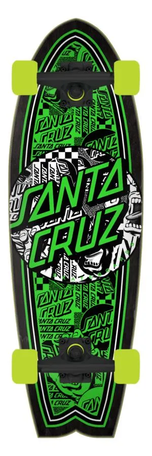 Santa Cruz Flier Collage Dot shark Cruiser Complete